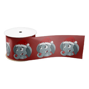 Lazo De Raso Navidades elefante personalizado