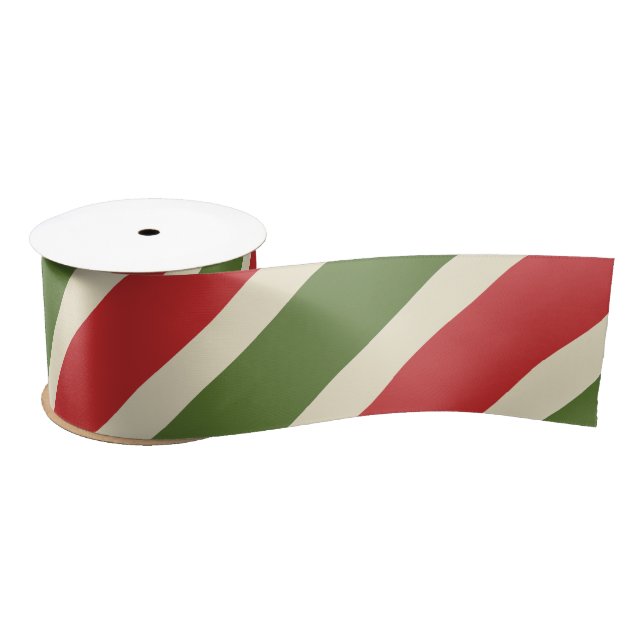 Lazo De Raso Navidades elegantes y audaces Candy Cane (Carrete)