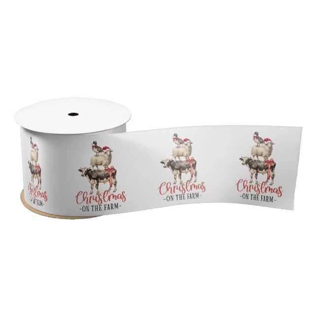 Lazo De Raso Navidades en la granja de animales Barnyard (Carrete)