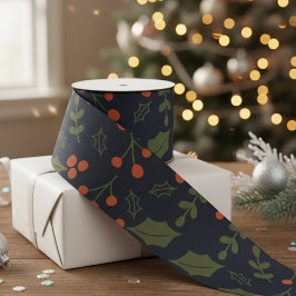 Lazo De Raso Navidades Foliage Foliage Holly Greenery