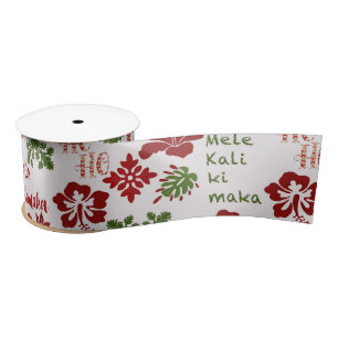 Lazo De Raso Navidades hawaianos - Mele Kalikimaka 1