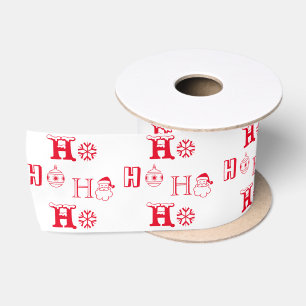 Lazo De Raso Navidades Ho Ho Ho Ho son lindos patrones rojos y 
