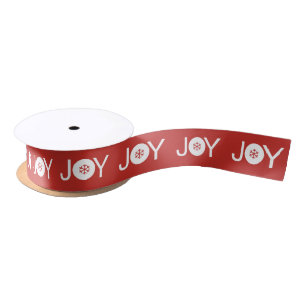 Lazo De Raso Navidades Joy Red Ribbon