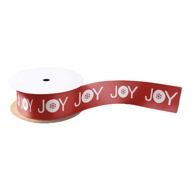 Lazo De Raso Navidades Joy Red Ribbon (Carrete)