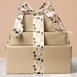 Lazo De Raso Navidades llevan el pueblo en rosa, negro y oro