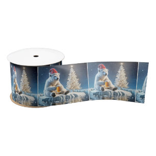 Lazo De Raso Navidades Oso Polar Con Cerveza
