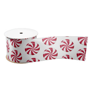 Lazo De Raso Navidades Peppermint Candy