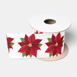 Lazo De Raso Navidades Poinsettia