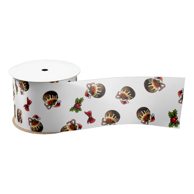 Lazo De Raso Navidades Pudding (Carrete)