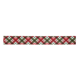 Lazo De Raso Navidades Red Green Plaid
