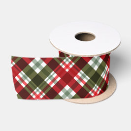 Lazo De Raso Navidades Red Green Plaid