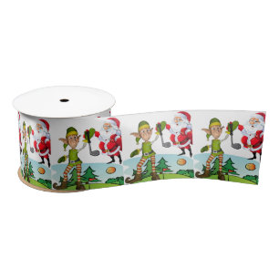 Lazo De Raso Navidades Ribbon, Santa Golf