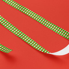 Lazo De Raso Navidades Rojo Y Verde Argyle