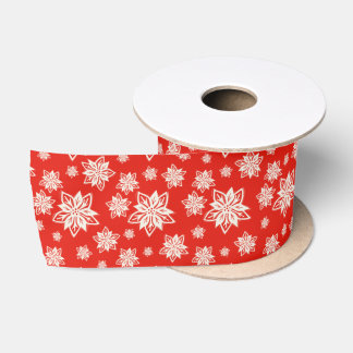 Lazo De Raso Navidades rusos de arte popular Poinsettia Floral