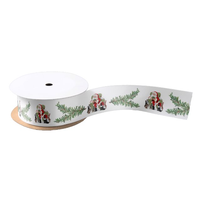 Lazo De Raso Navidades Santa Bunny Rabbit Lover Cute Festividad (Carrete)