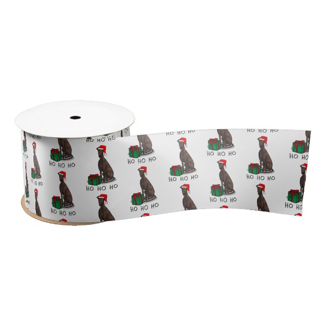 Lazo De Raso Navidades Santa Hat Greyhound Dog (romano le) Cute (Carrete)