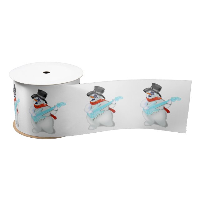 Lazo De Raso Navidades Satin Ribbon Gift Snowman Rock (Carrete)
