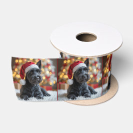 Lazo De Raso Navidades Scottish Terrier On Fur
