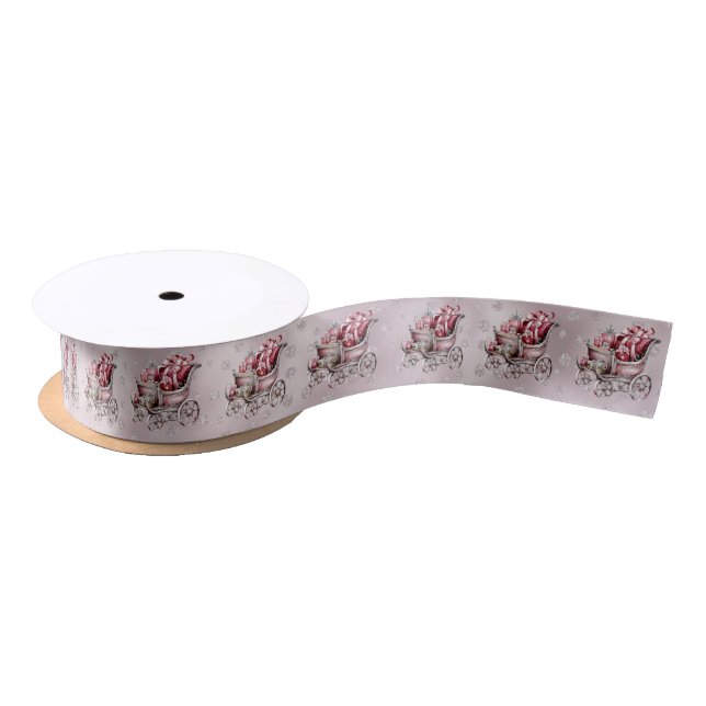 Lazo De Raso Navidades Sleigh Con Regalos Satin Ribbon (Carrete)