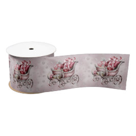 Lazo De Raso Navidades Sleigh Con Regalos Satin Ribbon