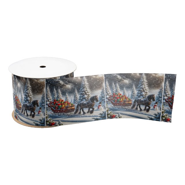 Lazo De Raso Navidades Sleigh Llenos De Regalos (Carrete)