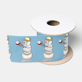 Lazo De Raso Navidades Snowman de Béisbol