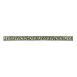 Lazo De Raso Navidades Stainass Glass Holly Satin Ribbon