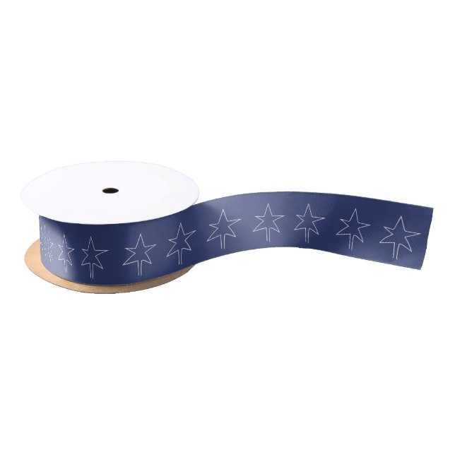 Lazo De Raso Navidades Star Royal Night (Carrete)