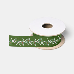 Lazo De Raso Navidades Starfish y Holly Craft Ribbon