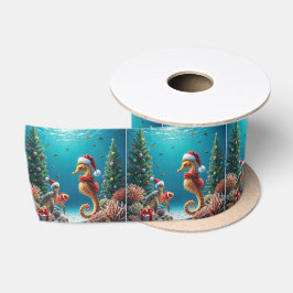 Lazo De Raso Navidades submarinos: caballito de mar y tortuga m