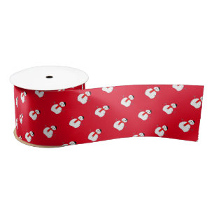 Lazo De Raso Navidades vacaciones de nieve negro elegante rojo