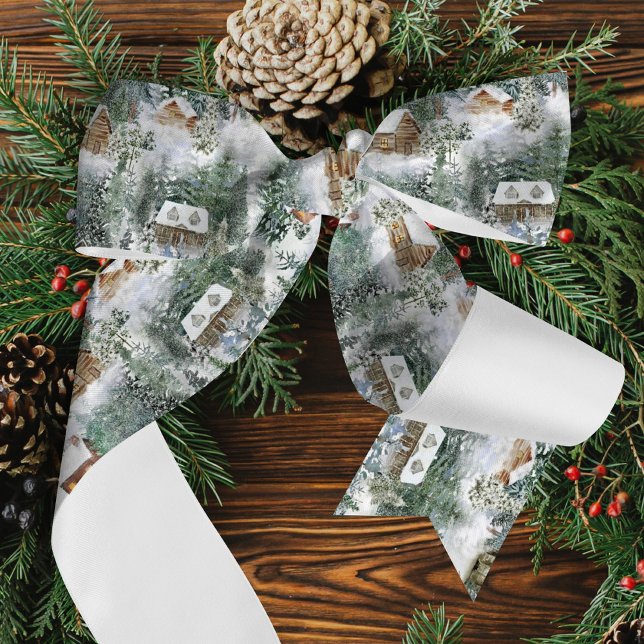Lazo De Raso Navidades Woodland Rustic Winter (Subido por el creador)