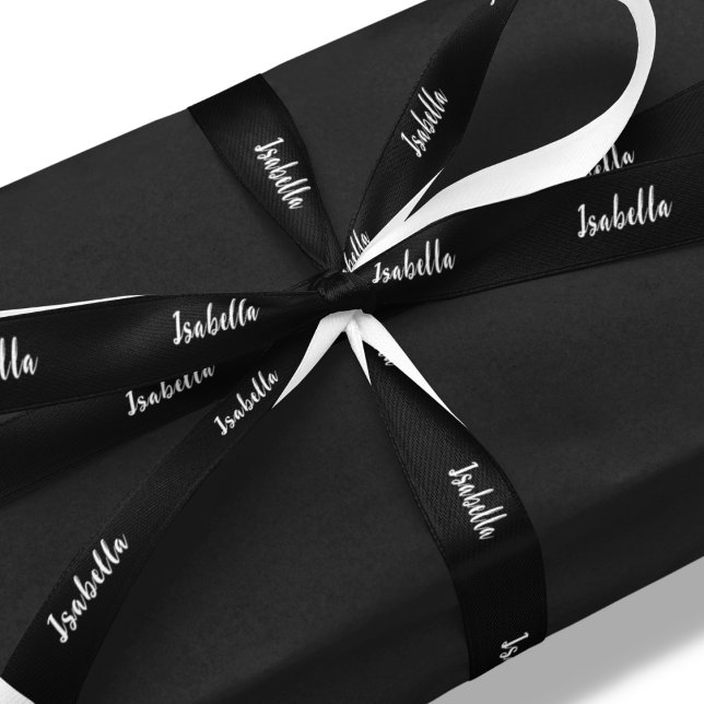 Lazo De Raso Negro personalizado | Regalo (Subido por el creador)