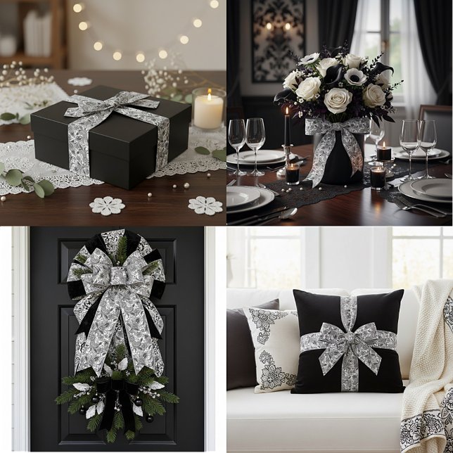 Lazo De Raso Negro y blanco paisladamente (Subido por el creador)