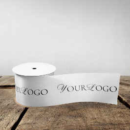Lazo De Raso Negros y blancos de logotipo horizontal largo para