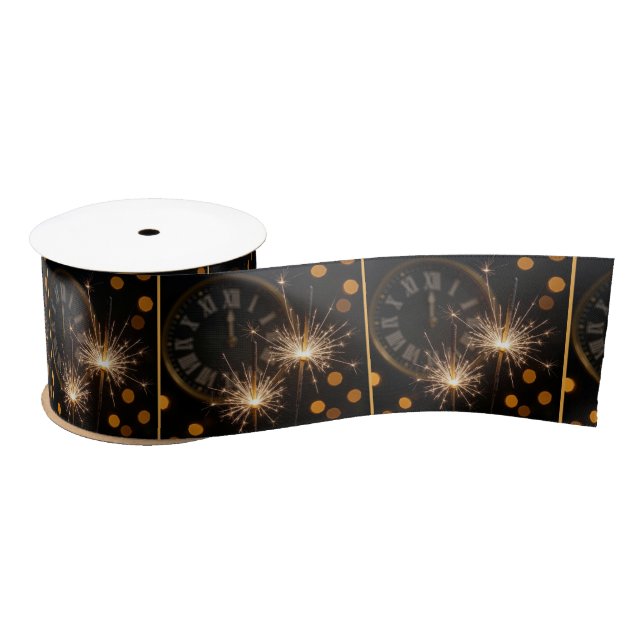 Lazo De Raso New Year Sparklers On a Midnight Clock (Carrete)