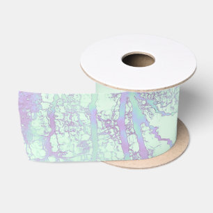 Lazo De Raso Niebla de hoja ancha de lavanda