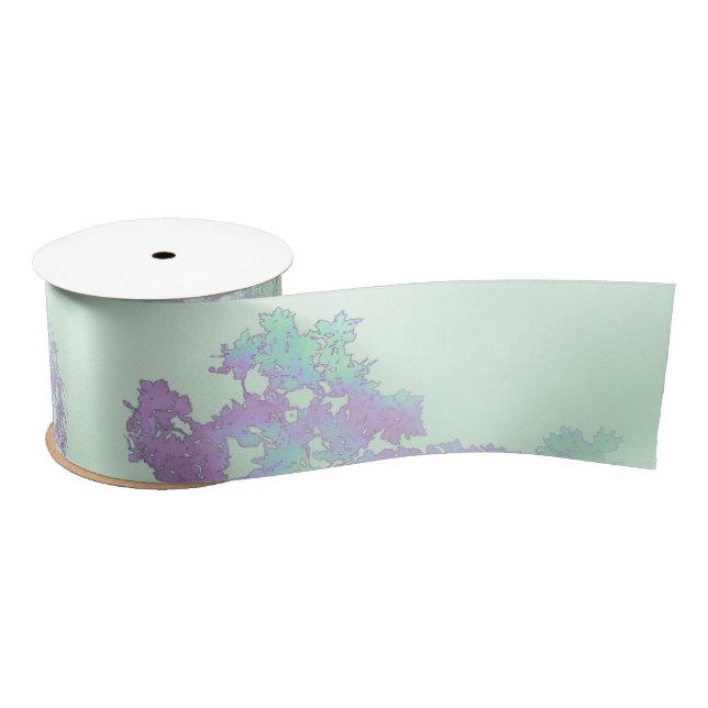 Lazo De Raso Niebla de hoja ancha de lavanda (Carrete)
