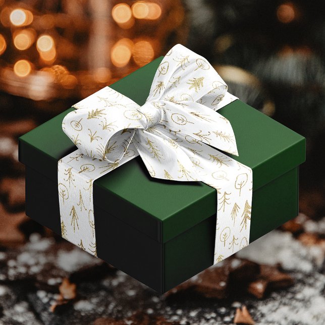 Lazo De Raso Nieve de árboles de la escena de la Navidad en Rel (Subido por el creador)