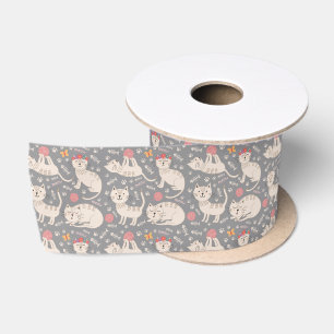 Lazo De Raso Niños adoran gatos jugando bolas de yarn durmiendo