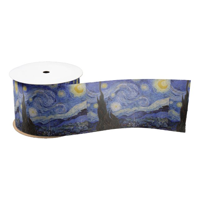 Lazo De Raso Noche estrellada de pintura de Vincent Willem van  (Carrete)