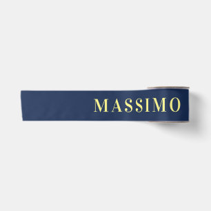 Lazo De Raso Nombre de Color Azul Profesional Clásico Minimalis