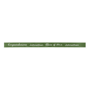 Lazo De Raso Nombre del graduado en graduación Escritura verde 