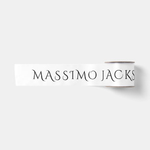 Lazo De Raso Nombre propio decorativo chic sencillo simple negr
