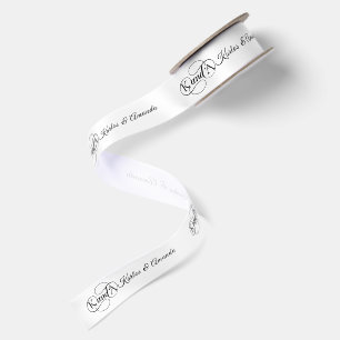 Lazo De Raso Nombres y monogramas personalizados elegantes y re