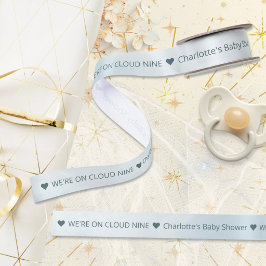 Lazo De Raso Nube 9 Fiesta de Baby Shower Celeste