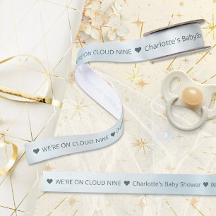 Lazo De Raso Nube 9 Fiesta de Baby Shower Celeste