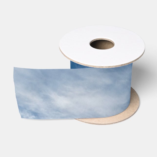 Lazo De Raso Nubes blancas del cielo azul (Carrete)