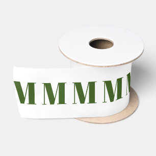 Lazo De Raso Número inicial de personalizado blanco verde mono