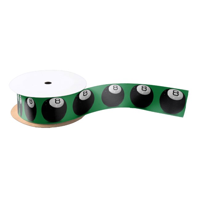 Lazo De Raso Ocho bolas en verde (Carrete)